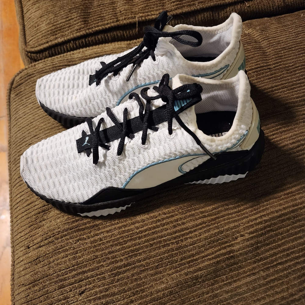 Puma White and Black Athletic Shoes